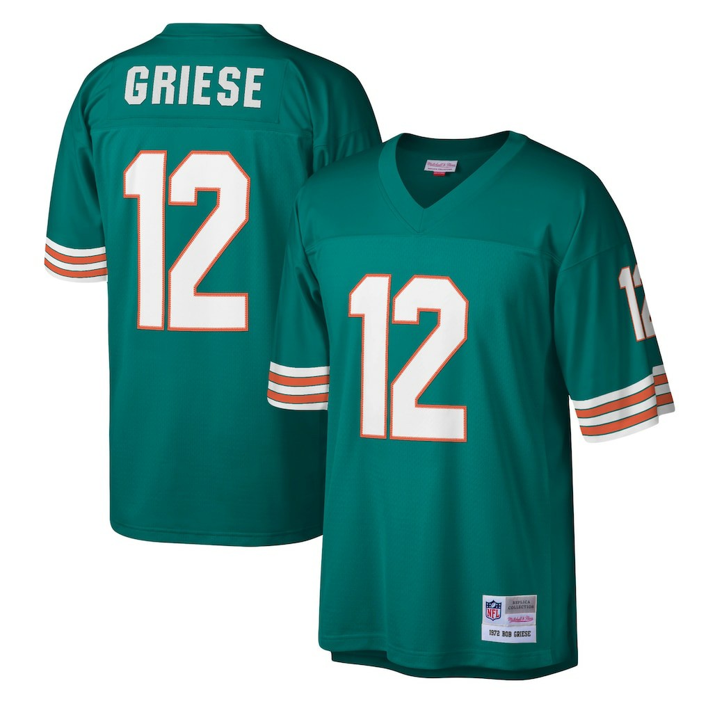 Bob Griese Miami Dolphins Legacy Replica Jersey - Aqua - Mitchell & Ness