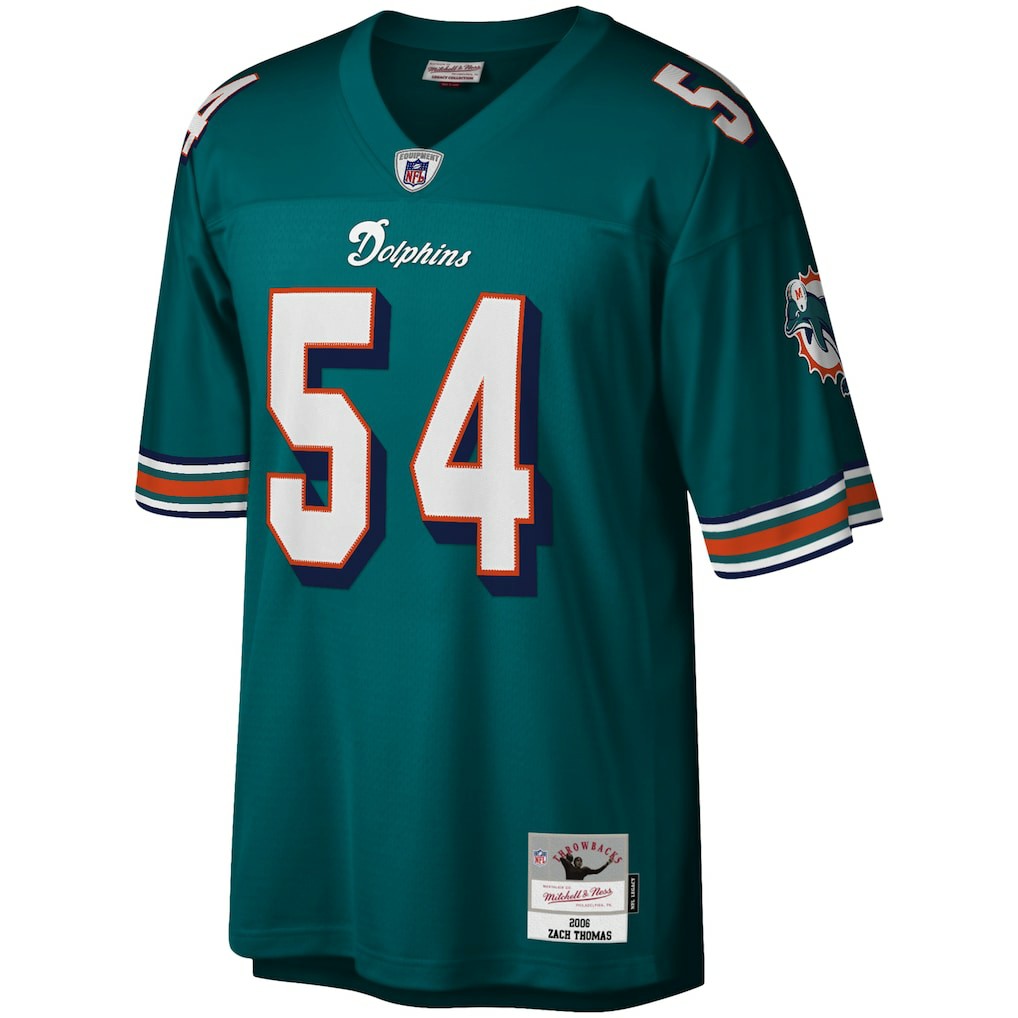 Zach Thomas Miami Dolphins Legacy Replica Jersey - Aqua - Mitchell & Ness