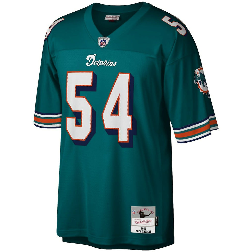 Zach Thomas Miami Dolphins Legacy Replica Jersey - Aqua - Mitchell & Ness