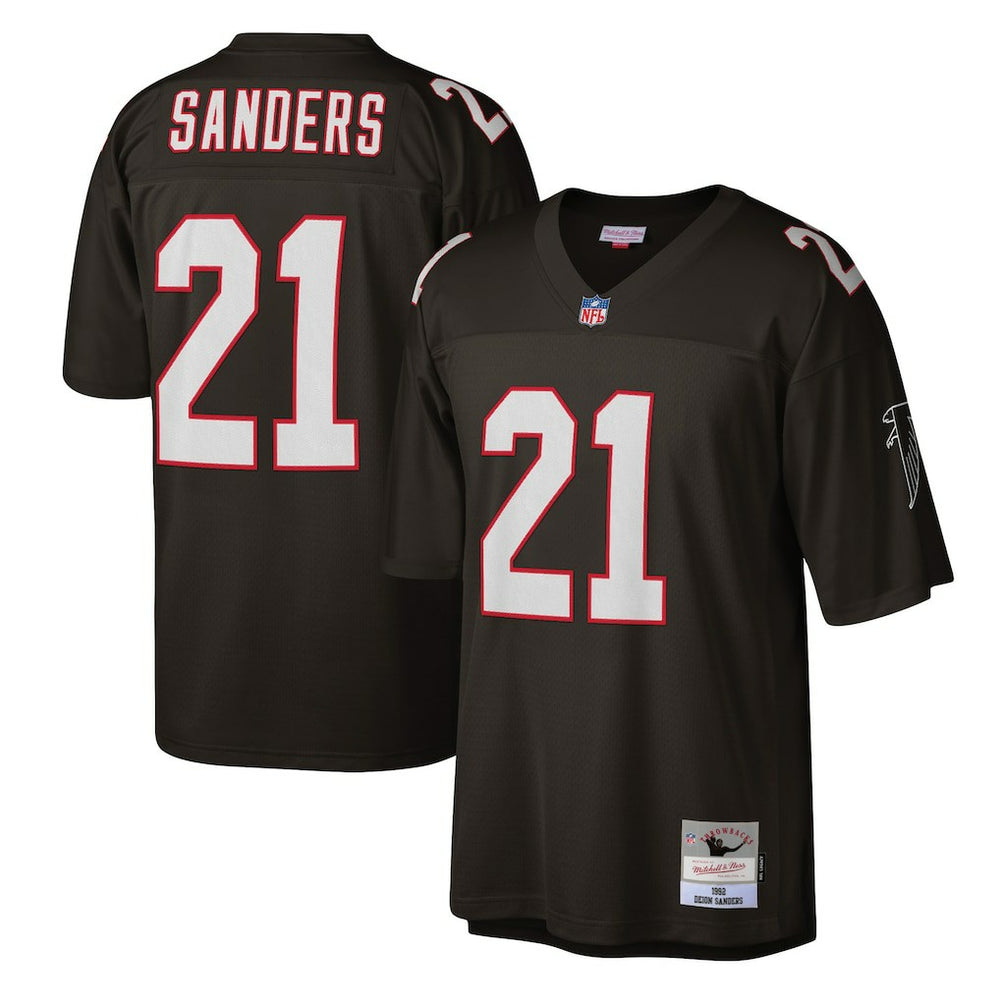 Deion Sanders Atlanta Falcons Legacy Replica Jersey - Black - Mitchell & Ness