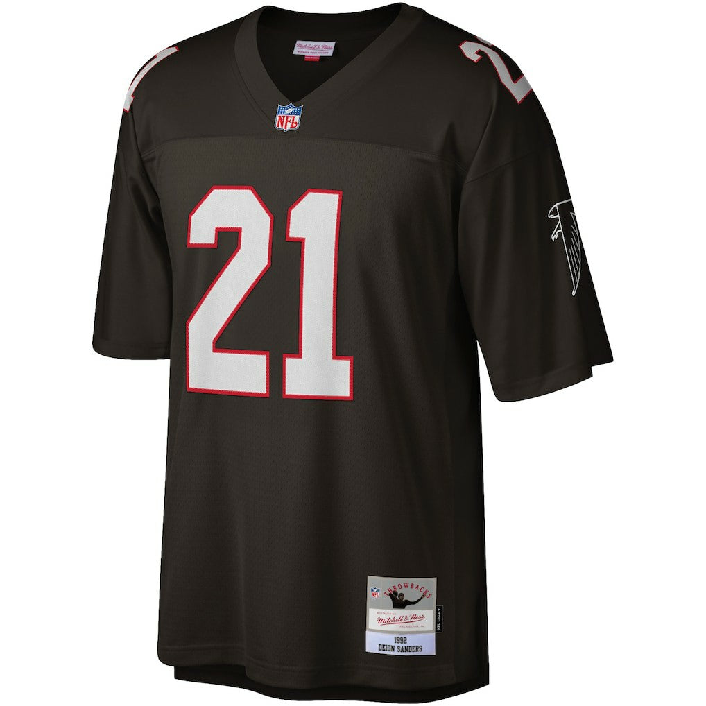 Deion Sanders Atlanta Falcons Legacy Replica Jersey - Black - Mitchell & Ness