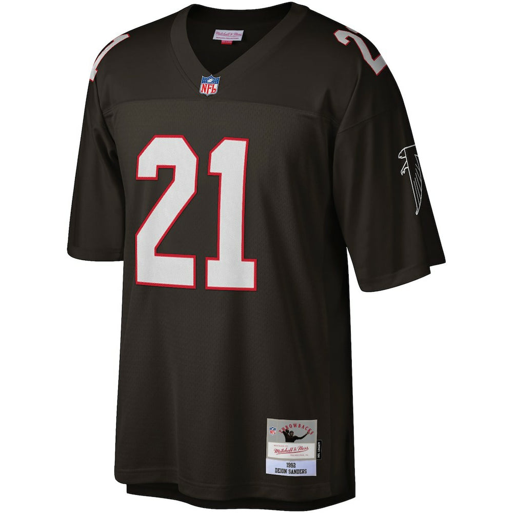 Deion Sanders Atlanta Falcons Legacy Replica Jersey - Black - Mitchell & Ness