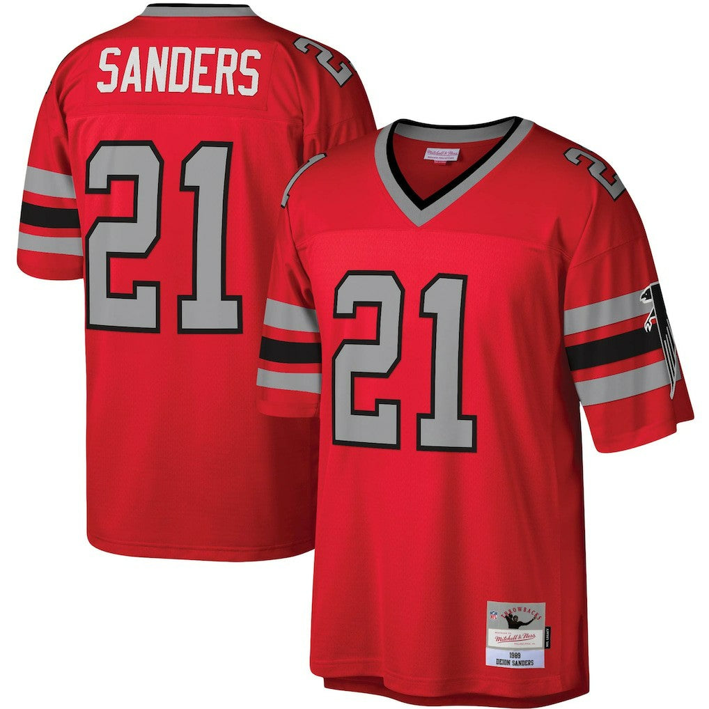 Deion Sanders Atlanta Falcons Legacy Replica Jersey - Red - Mitchell & Ness