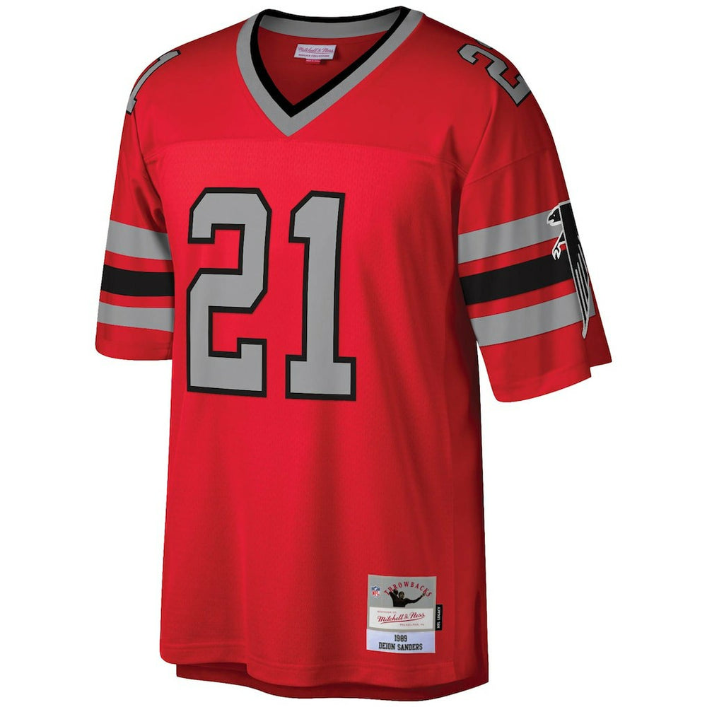 Deion Sanders Atlanta Falcons Legacy Replica Jersey - Red - Mitchell & Ness