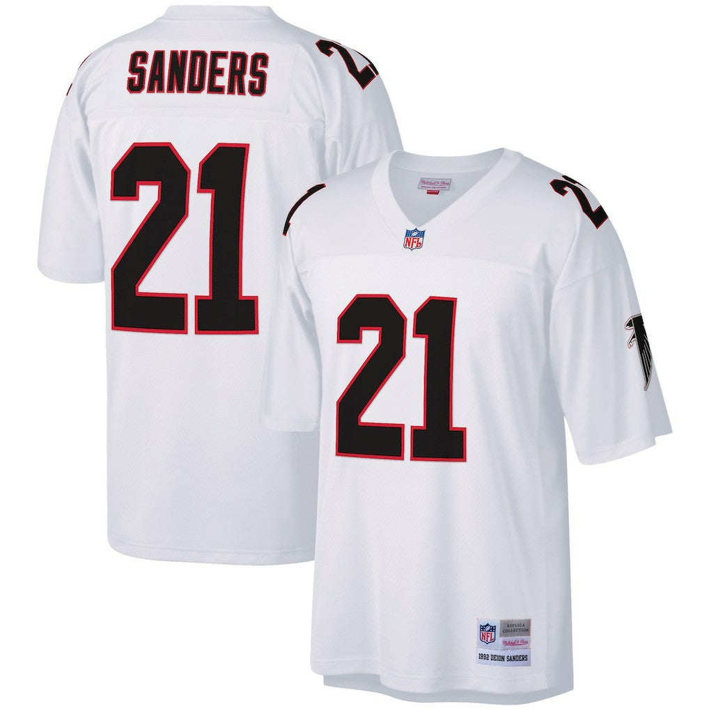 Deion Sanders Atlanta Falcons Legacy Replica Jersey - White - Mitchell & Ness