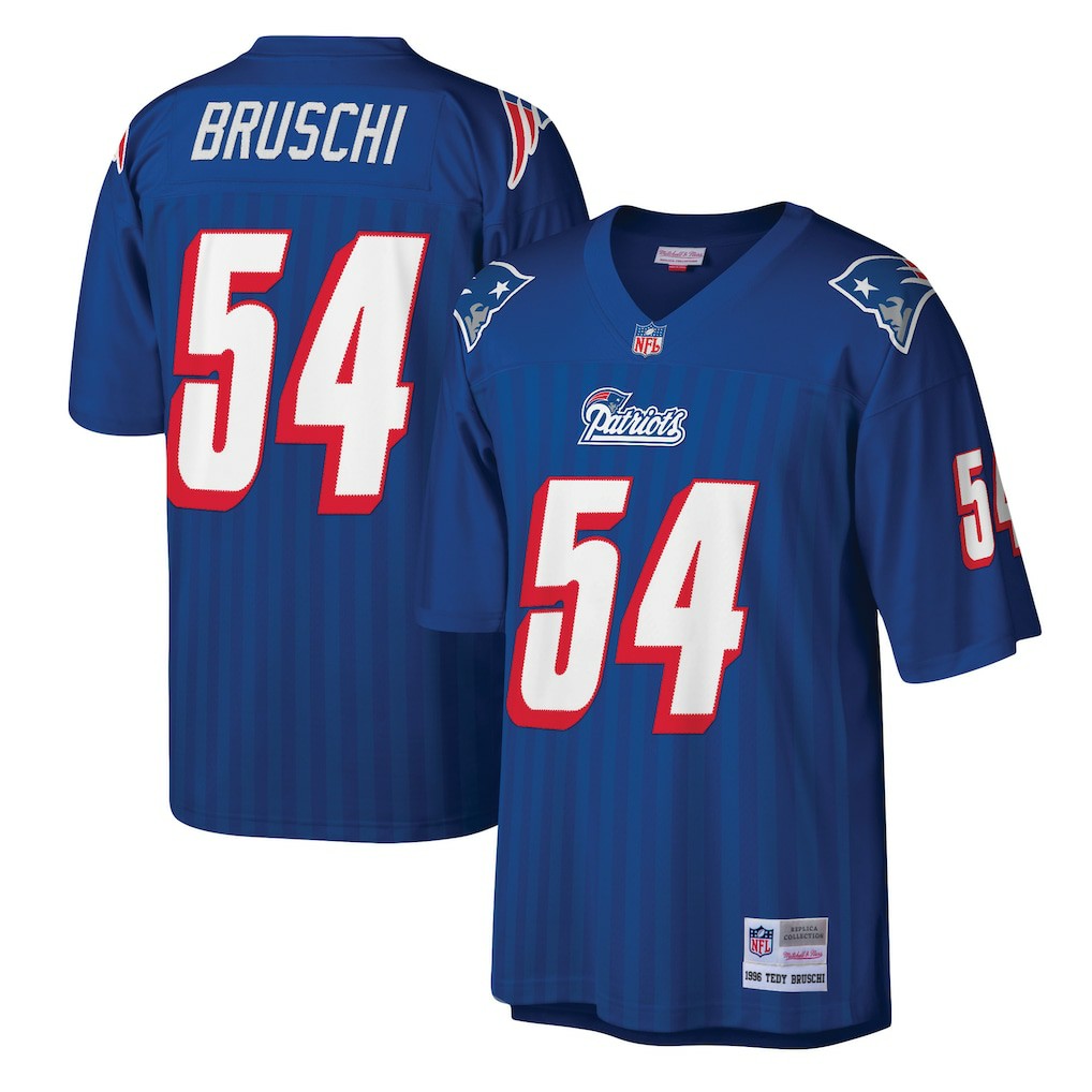Tedy Bruschi New England Patriots Legacy Replica Jersey - Royal - Mitchell & Ness