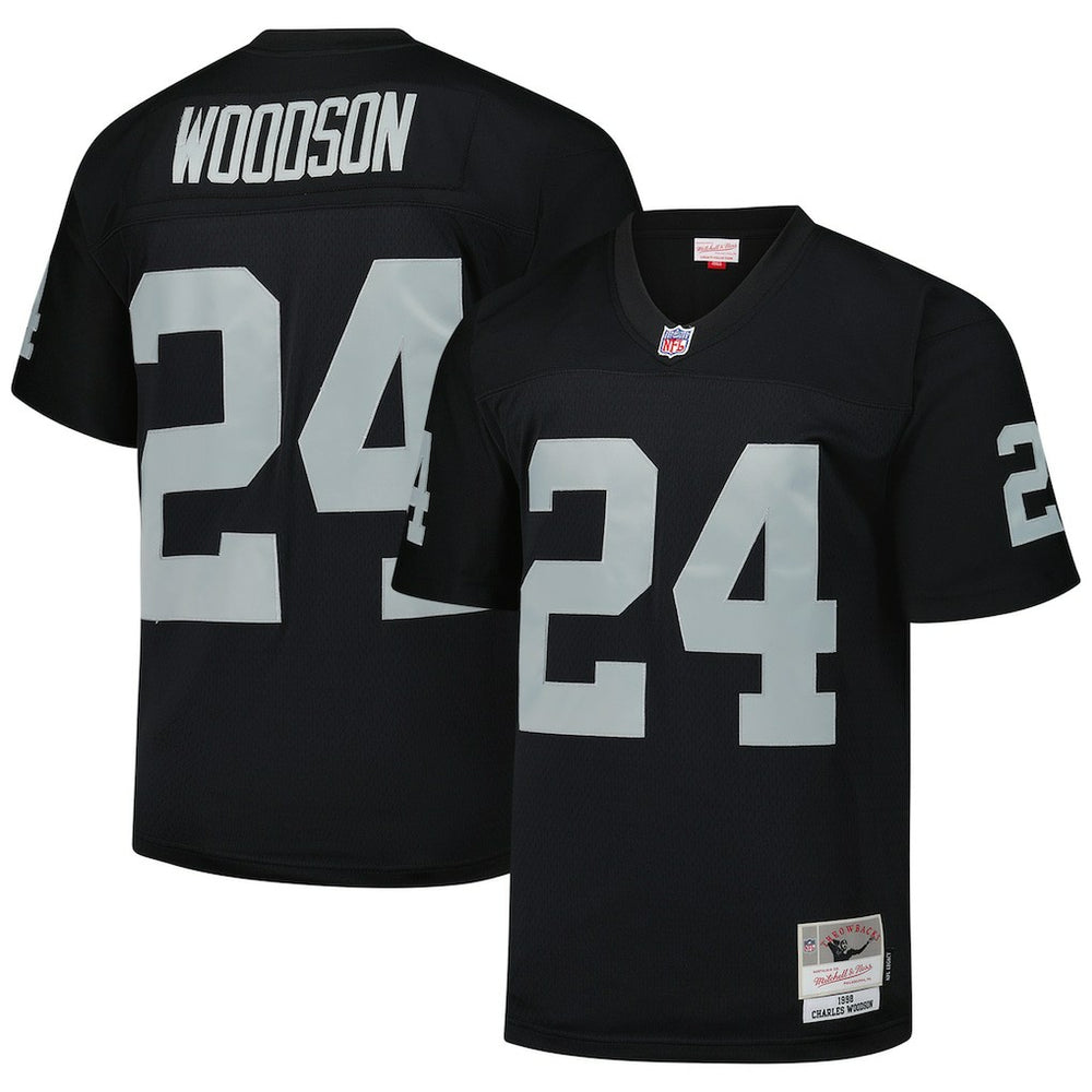 Charles Woodson Las Vegas Raiders Legacy Replica Jersey - Black - Mitchell & Ness
