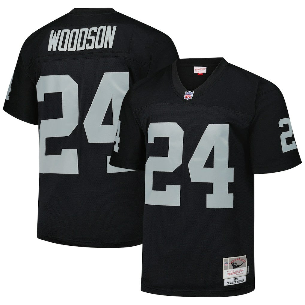 Charles Woodson Las Vegas Raiders Legacy Replica Jersey - Black - Mitchell & Ness