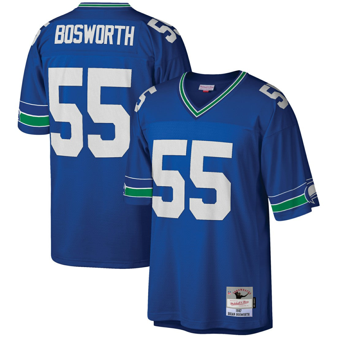 Brian Bosworth Seattle Seahawks Legacy Replica Jersey - Royal - Mitchell & Ness