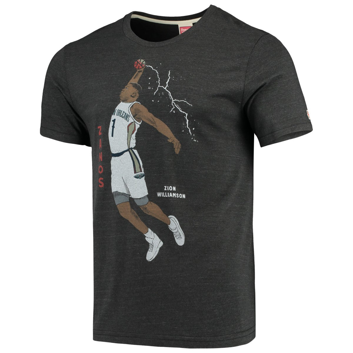 Zion Williamson New Orleans Pelicans Player Graphic Tri-Blend T-Shirt Charcoal