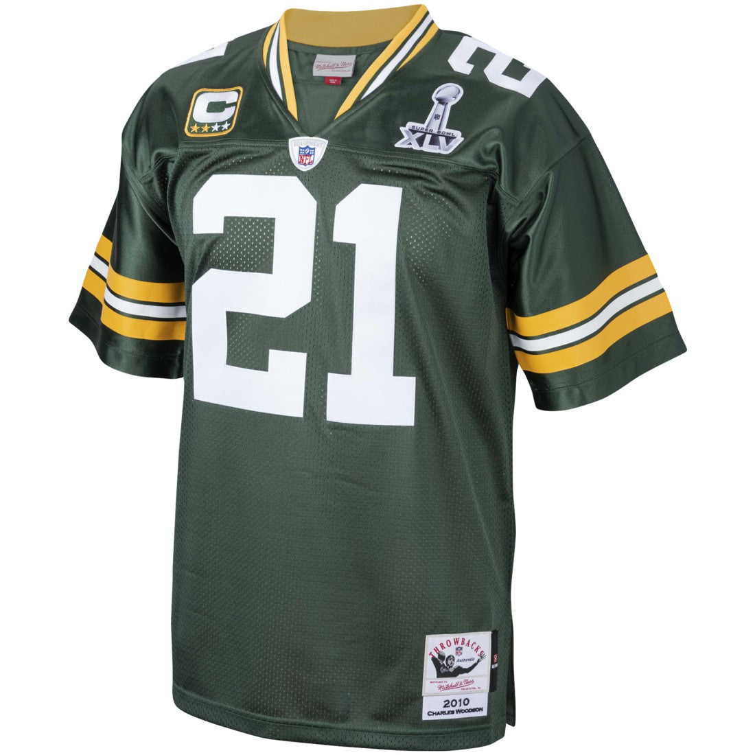 Charles Woodson Green Bay Packers 2010 Authentic Throwback Retired Player Jersey - Green - Mitchell & Ness