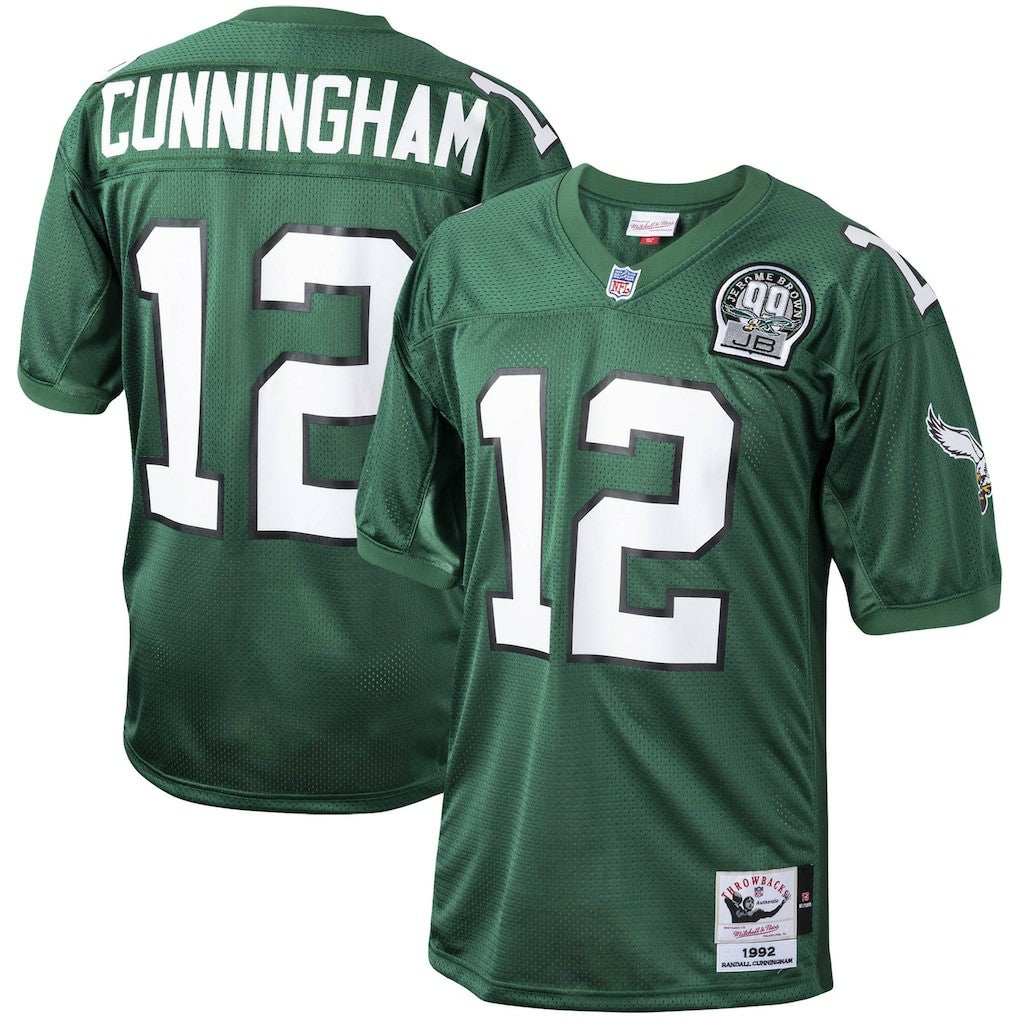 Randall Cunningham Philadelphia Eagles 1992 Authentic Throwback Retired Player Jersey - Green - Mitchell & Ness