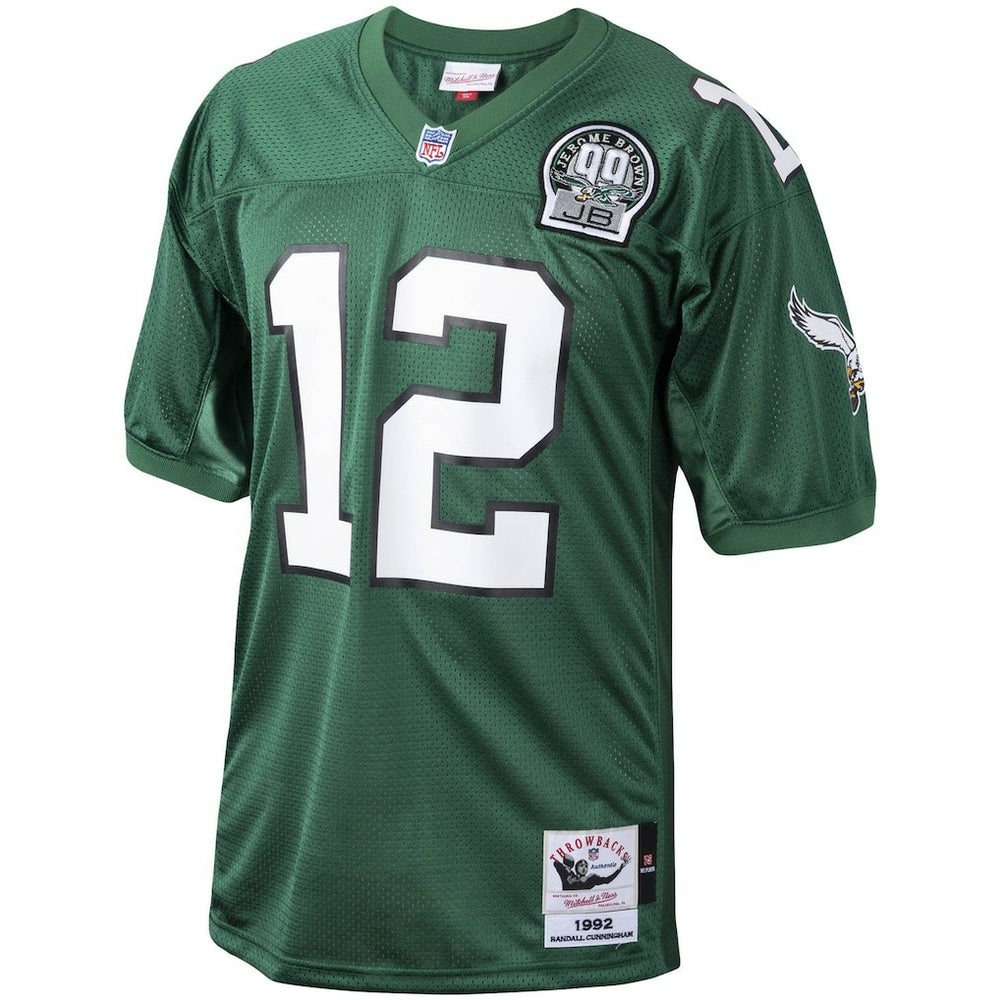Randall Cunningham Philadelphia Eagles 1992 Authentic Throwback Retired Player Jersey - Green - Mitchell & Ness