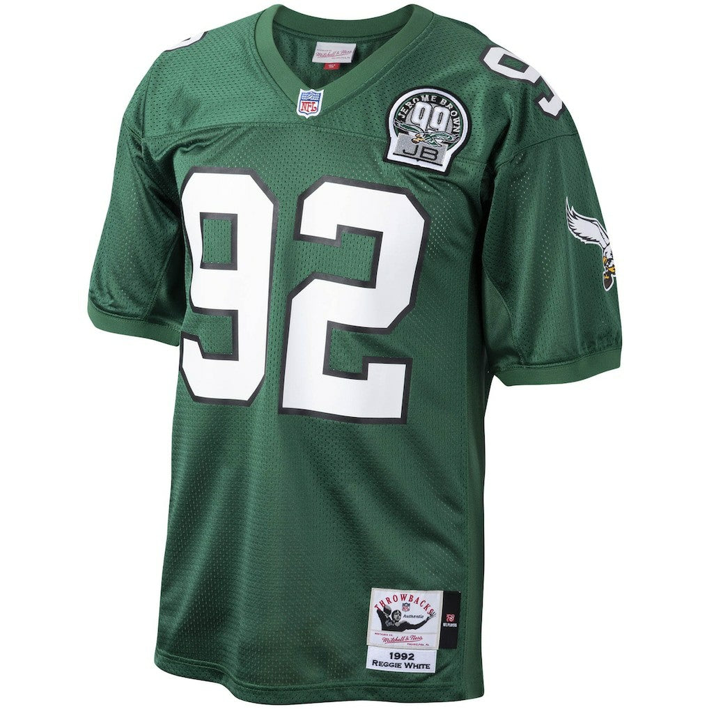 Reggie White Philadelphia Eagles Authentic Throwback Retired Player Jersey - Green - Mitchell & Ness