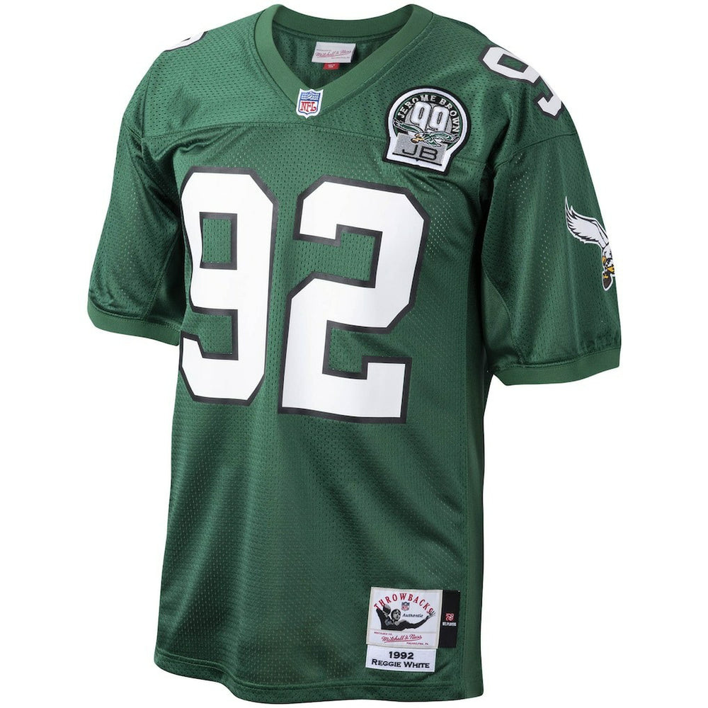 Reggie White Philadelphia Eagles Authentic Throwback Retired Player Jersey - Green - Mitchell & Ness