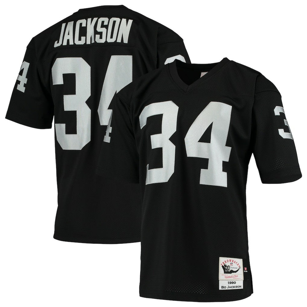 Bo Jackson Las Vegas Raiders 1990 Authentic Throwback Retired Player Jersey - Black - Mitchell & Ness