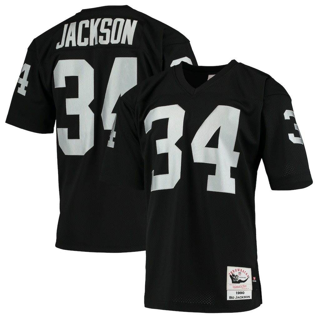Bo Jackson Las Vegas Raiders 1990 Authentic Throwback Retired Player Jersey - Black - Mitchell & Ness