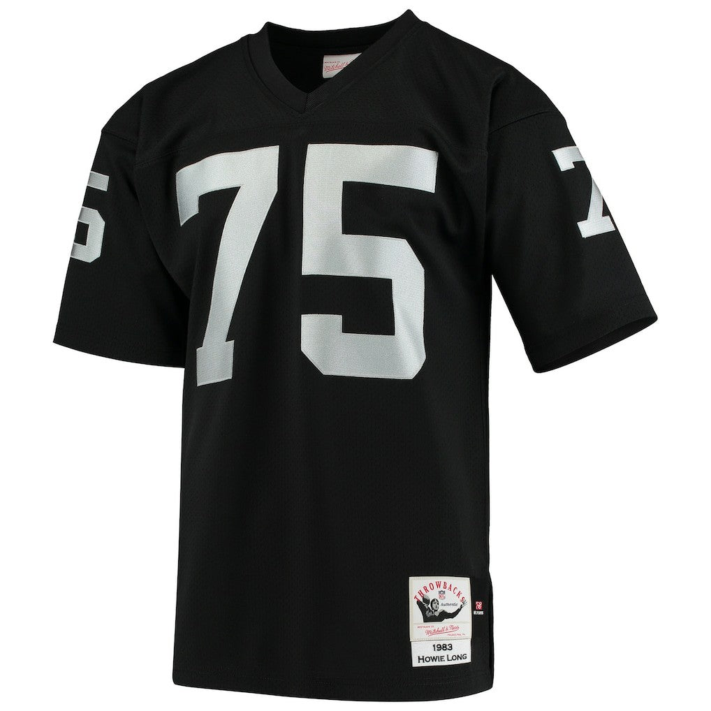 Howie Long Las Vegas Raiders 1983 Authentic Throwback Retired Player Jersey - Black - Mitchell & Ness
