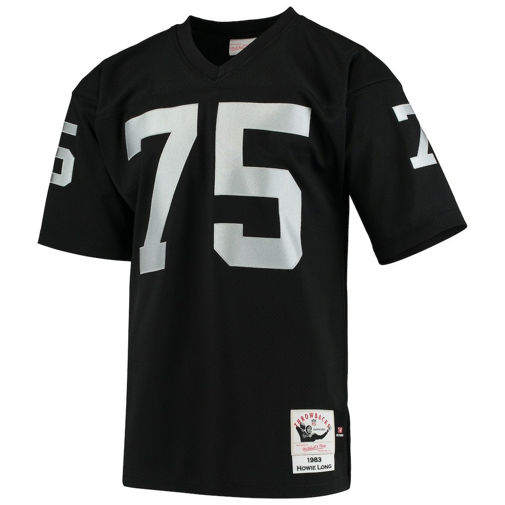 Howie Long Las Vegas Raiders 1983 Authentic Throwback Retired Player Jersey - Black - Mitchell & Ness