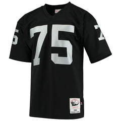 Howie Long Las Vegas Raiders 1983 Authentic Throwback Retired Player Jersey - Black - Mitchell & Ness