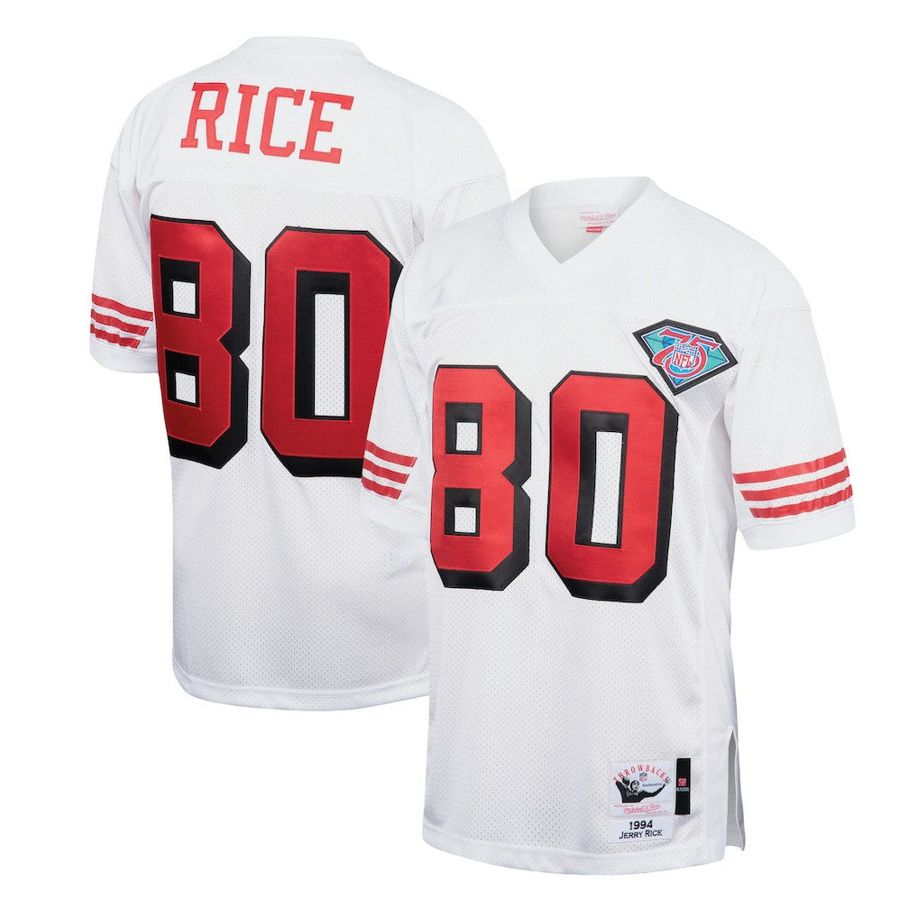 Jerry Rice San Francisco 49ers 1994 Authentic Throwback Retired Player Jersey - White - Mitchell & Ness
