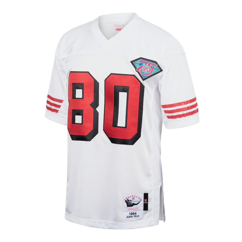 Jerry Rice San Francisco 49ers 1994 Authentic Throwback Retired Player Jersey - White - Mitchell & Ness