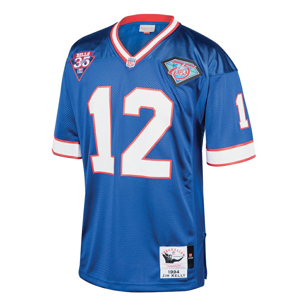 Jim Kelly Buffalo Bills 1994 Authentic Throwback Retired Player Jersey - Royal - Mitchell & Ness