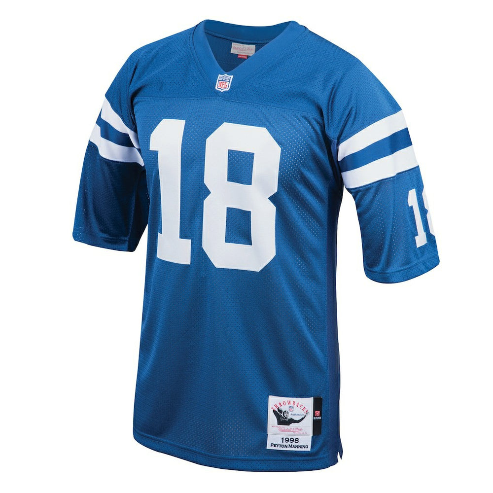 Peyton Manning Indianapolis Colts 1998 Authentic Throwback Retired Player Jersey - Royal - Mitchell & Ness