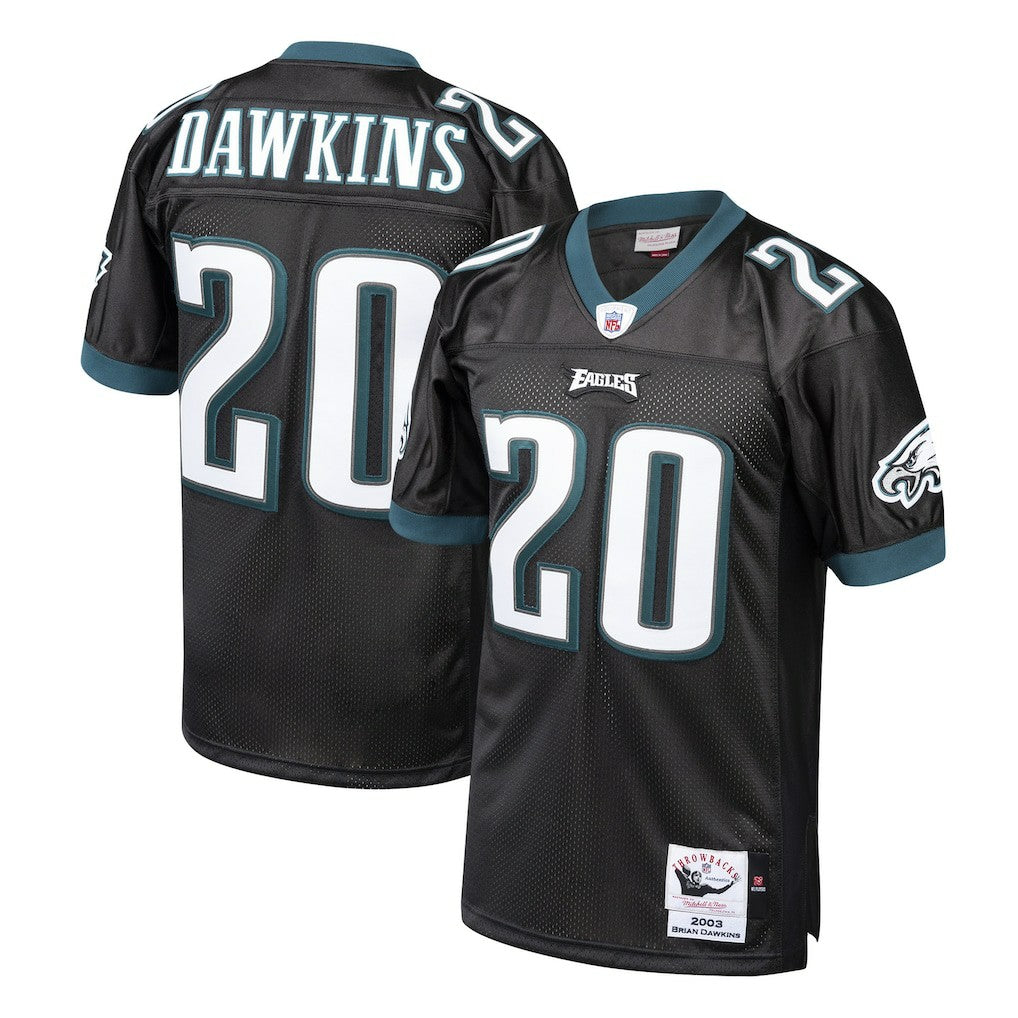 Brian Dawkins Philadelphia Eagles 2003 Authentic Throwback Retired Player Jersey - Black - Mitchell & Ness