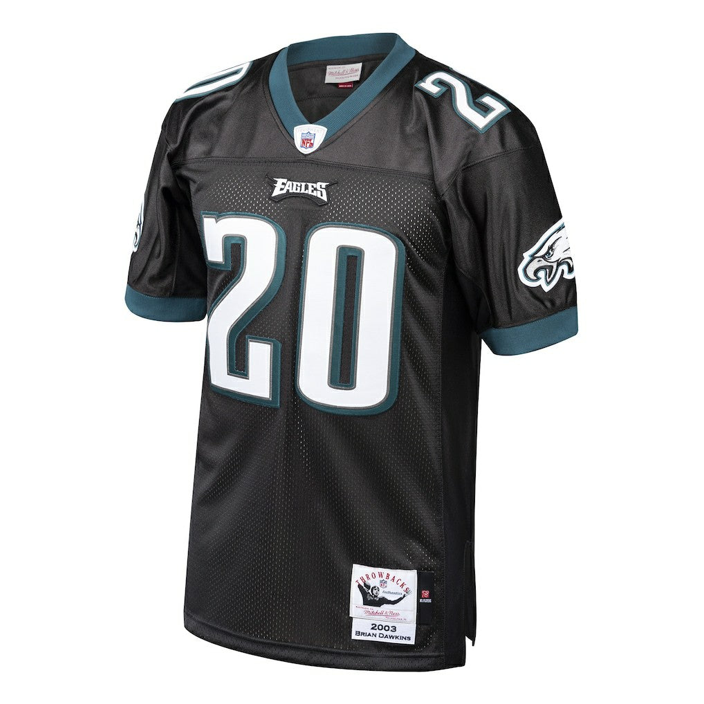 Brian Dawkins Philadelphia Eagles 2003 Authentic Throwback Retired Player Jersey - Black - Mitchell & Ness