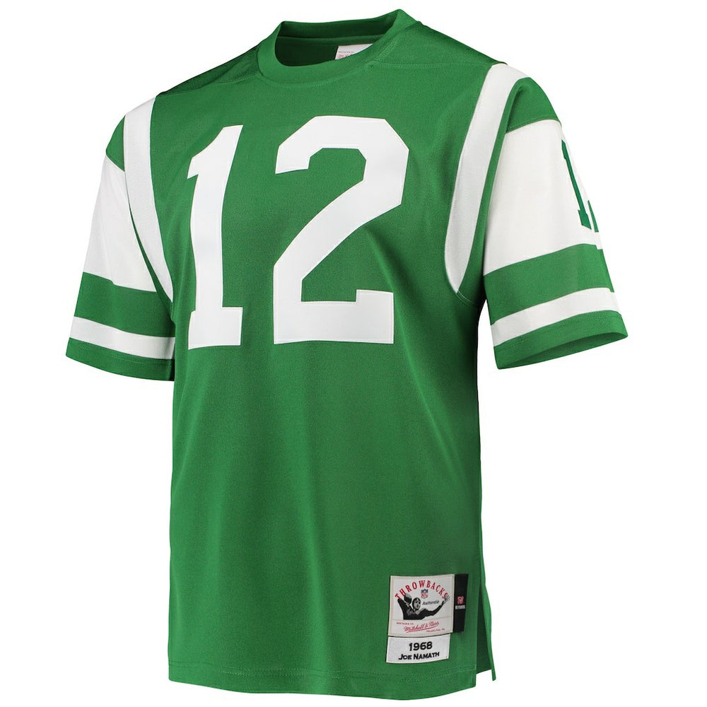Joe Namath New York Jets 1968 Authentic Throwback Retired Player Jersey - Green - Mitchell & Ness