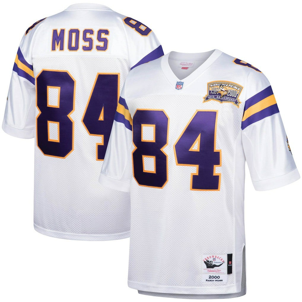 Randy Moss Minnesota Vikings 2000 Authentic Throwback Retired Player Jersey - White - Mitchell & Ness