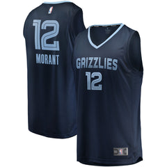 Fanatics Ja Morant Memphis Grizzlies Fast Break Replica Jersey Navy Icon Edition