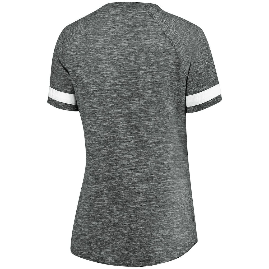 Fanatics Brooklyn Nets Women's Showtime Winning With Pride Notch Neck T-Shirt Gray/White