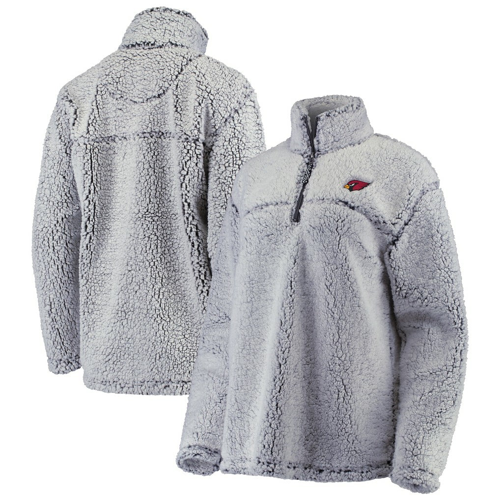 Arizona Cardinals G-III 4Her by Carl Banks Women's Sherpa Quarter-Zip Pullover Jacket - Gray - NFL