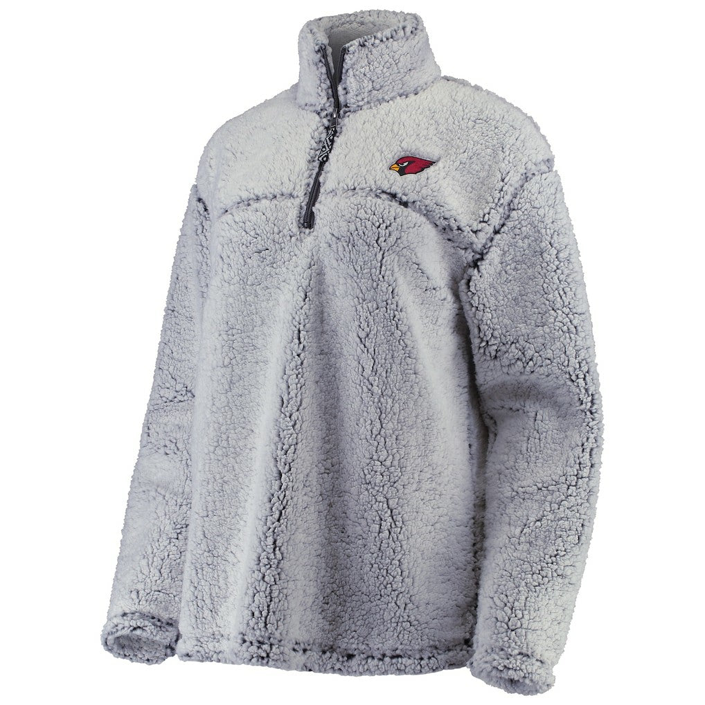Arizona Cardinals G-III 4Her by Carl Banks Women's Sherpa Quarter-Zip Pullover Jacket - Gray - NFL