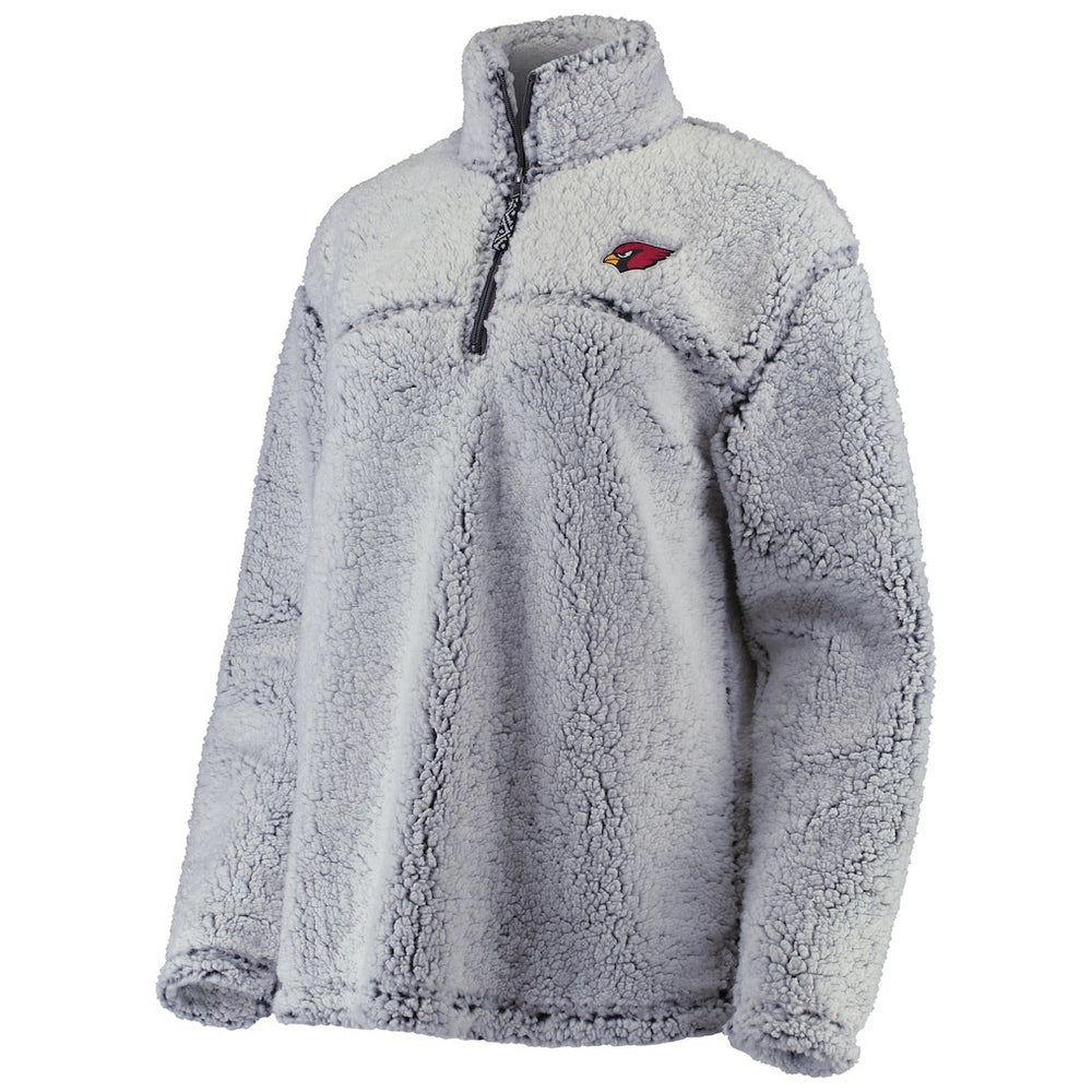 Arizona Cardinals G-III 4Her by Carl Banks Women's Sherpa Quarter-Zip Pullover Jacket - Gray - NFL