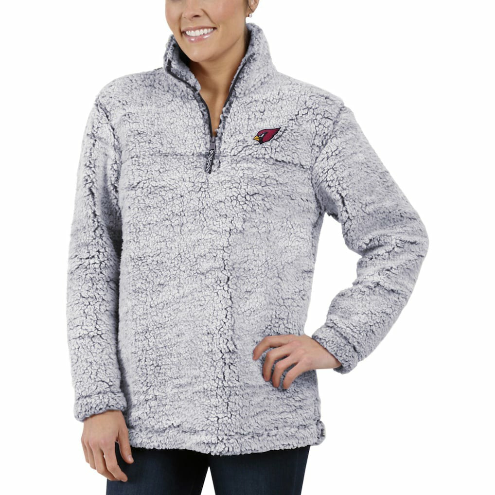 Arizona Cardinals G-III 4Her by Carl Banks Women's Sherpa Quarter-Zip Pullover Jacket - Gray - NFL