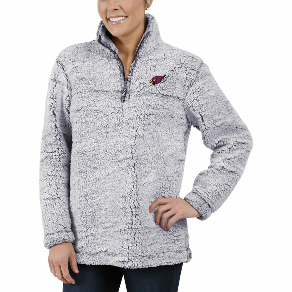 Arizona Cardinals G-III 4Her by Carl Banks Women's Sherpa Quarter-Zip Pullover Jacket - Gray - NFL