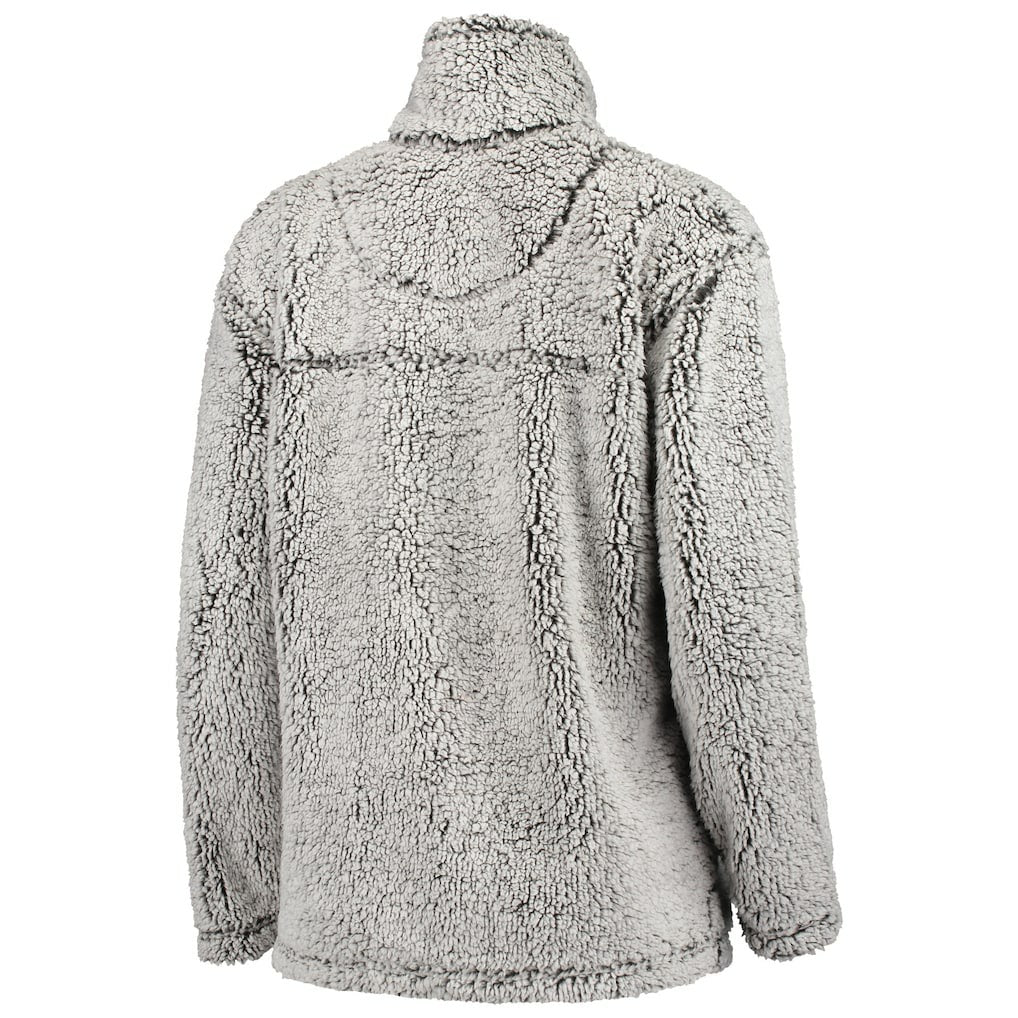 Carolina Panthers G-III 4Her by Carl Banks Women's Sherpa Quarter-Zip Pullover Jacket - Gray - NFL