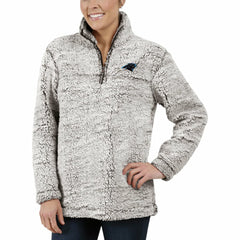 Carolina Panthers G-III 4Her by Carl Banks Women's Sherpa Quarter-Zip Pullover Jacket - Gray - NFL