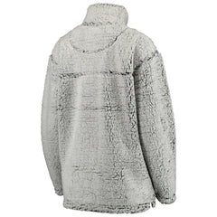 Kansas City Chiefs Women's Sherpa Quarter-Zip Pullover Jacket - Gray - NFL