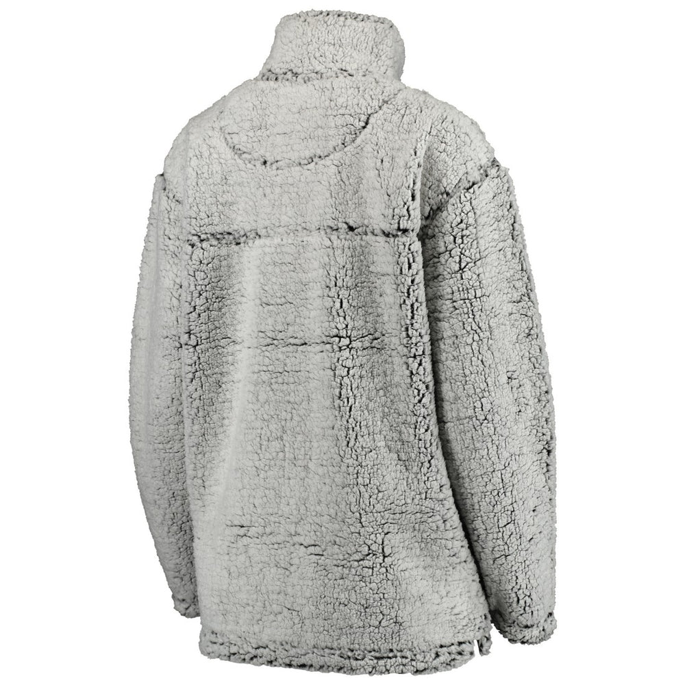 Detroit Lions Women's Sherpa Quarter-Zip Pullover Jacket - Gray - NFL