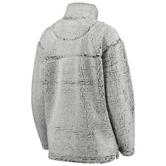 Detroit Lions Women's Sherpa Quarter-Zip Pullover Jacket - Gray - NFL