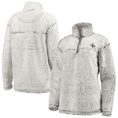 New Orleans Saints G-III 4Her by Carl Banks Women's Sherpa Quarter-Zip Pullover Jacket - Gray - NFL