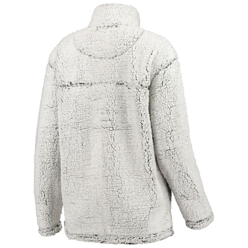 New Orleans Saints G-III 4Her by Carl Banks Women's Sherpa Quarter-Zip Pullover Jacket - Gray - NFL