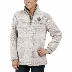 New Orleans Saints G-III 4Her by Carl Banks Women's Sherpa Quarter-Zip Pullover Jacket - Gray - NFL