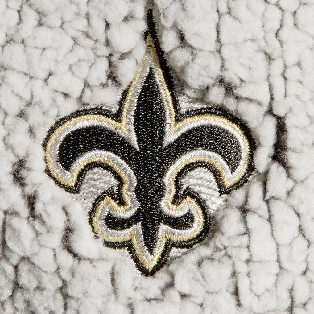 New Orleans Saints G-III 4Her by Carl Banks Women's Sherpa Quarter-Zip Pullover Jacket - Gray - NFL