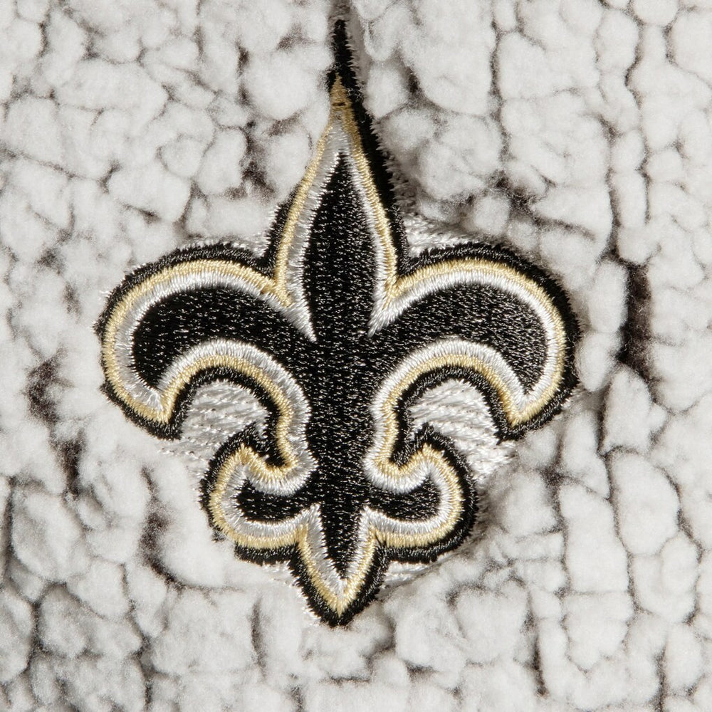 New Orleans Saints G-III 4Her by Carl Banks Women's Sherpa Quarter-Zip Pullover Jacket - Gray - NFL