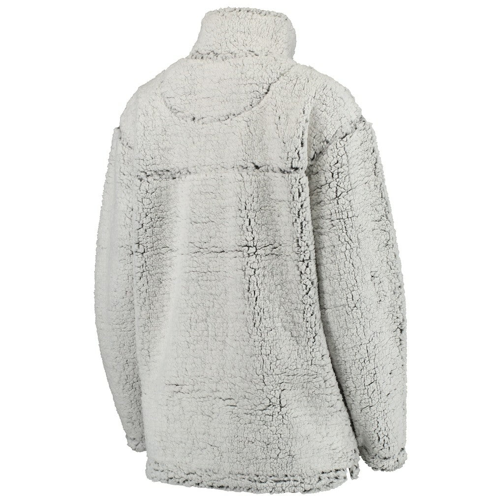 Pittsburgh Steelers Women's Sherpa Quarter-Zip Pullover Jacket - Gray - NFL